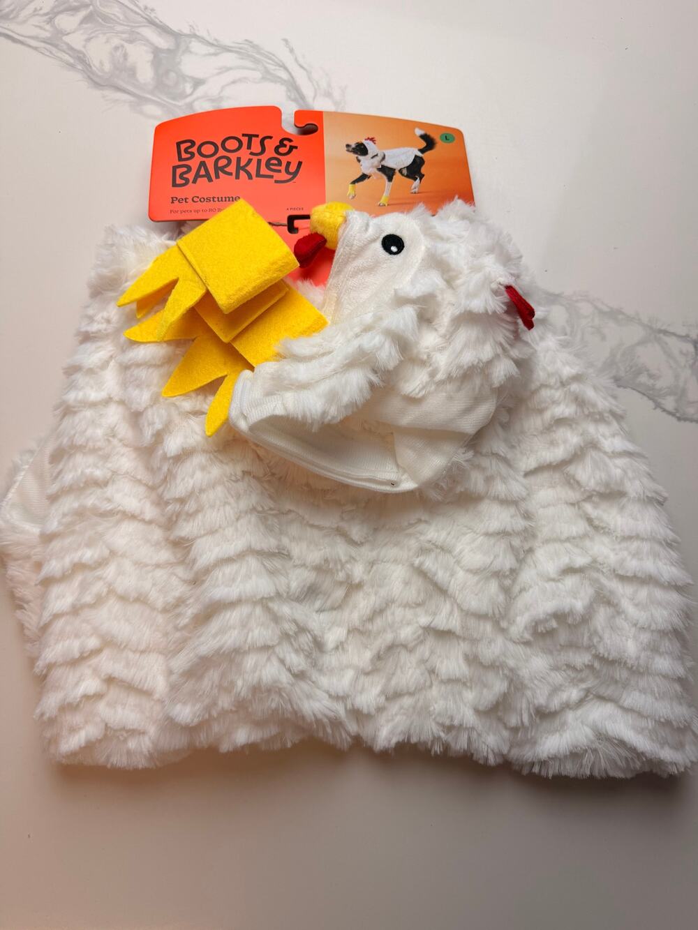 Boots & Barkley Chicken Pet Costume Large Dog Halloween Costume NWT Complete